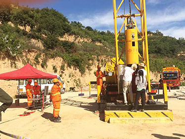 石煤機(jī)救生艙演練現(xiàn)場