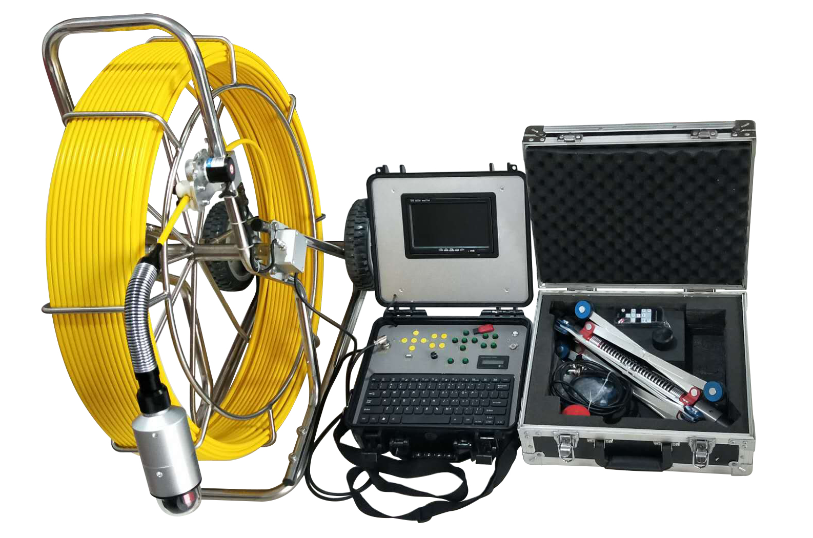 我公司新開發(fā)的360度旋轉推桿管道內窺鏡